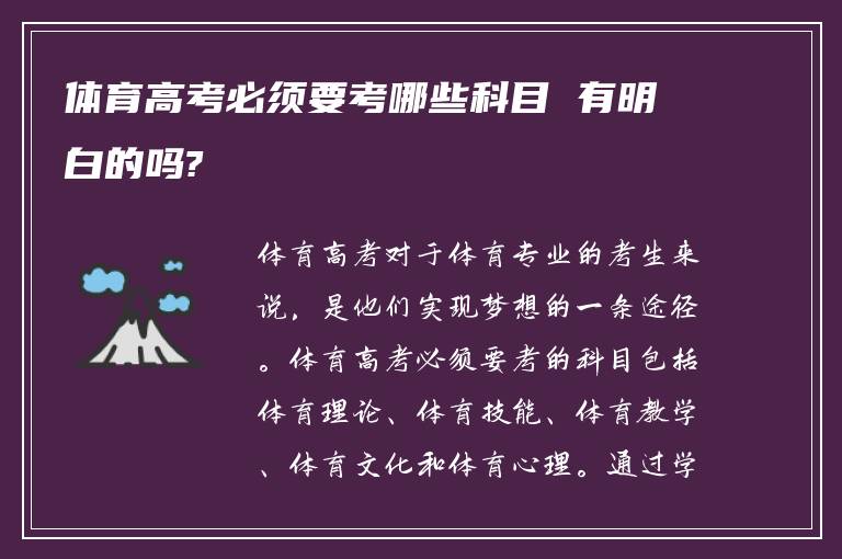 体育高考报什么科目好，全面解读与策略建议
