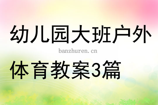幼儿体育教案，大脚板活动课程探索