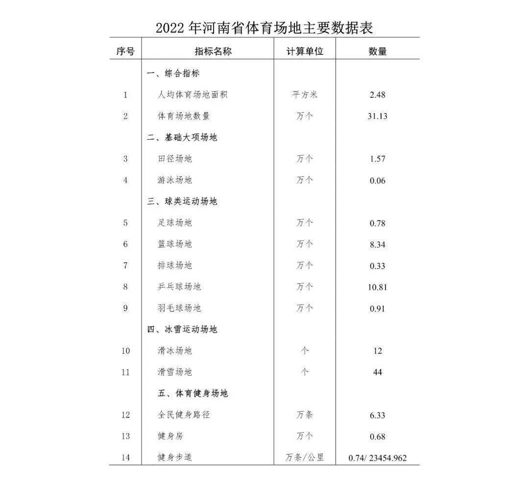 2022年河南省体育概览，活力四溢，蓬勃发展