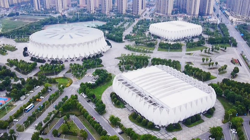 荆门体育公园航拍视频，探索活力之城的新视角