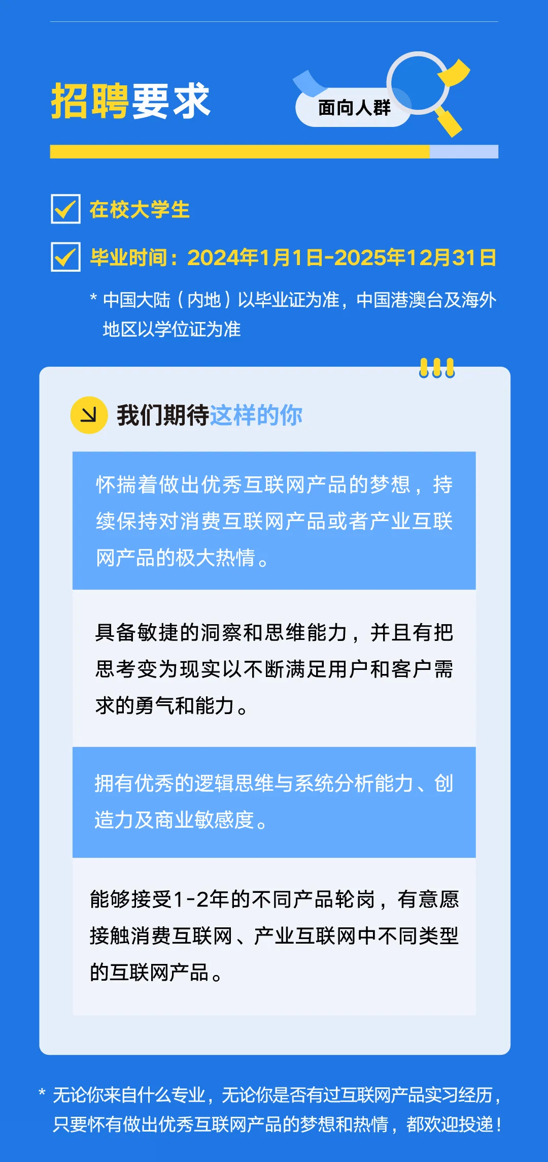 腾讯体育招聘，男性应聘者的要求与条件