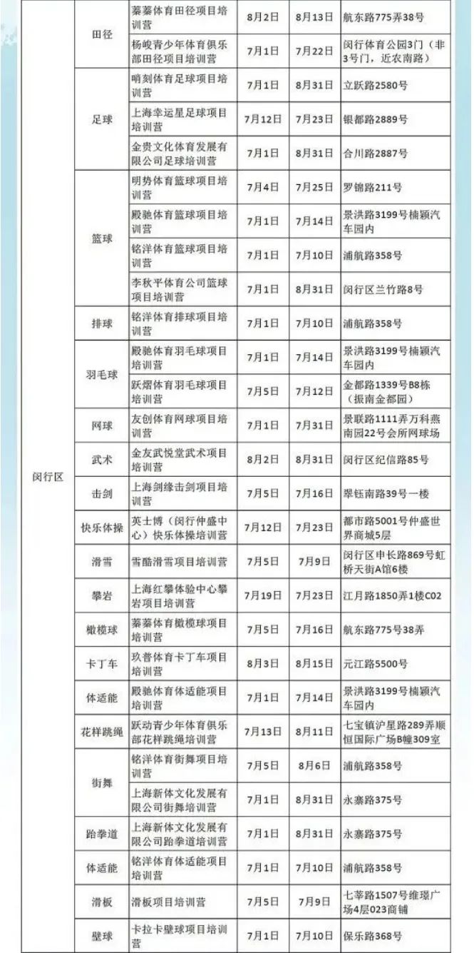 闵行暑假体育培训学费，深度解析与选择策略