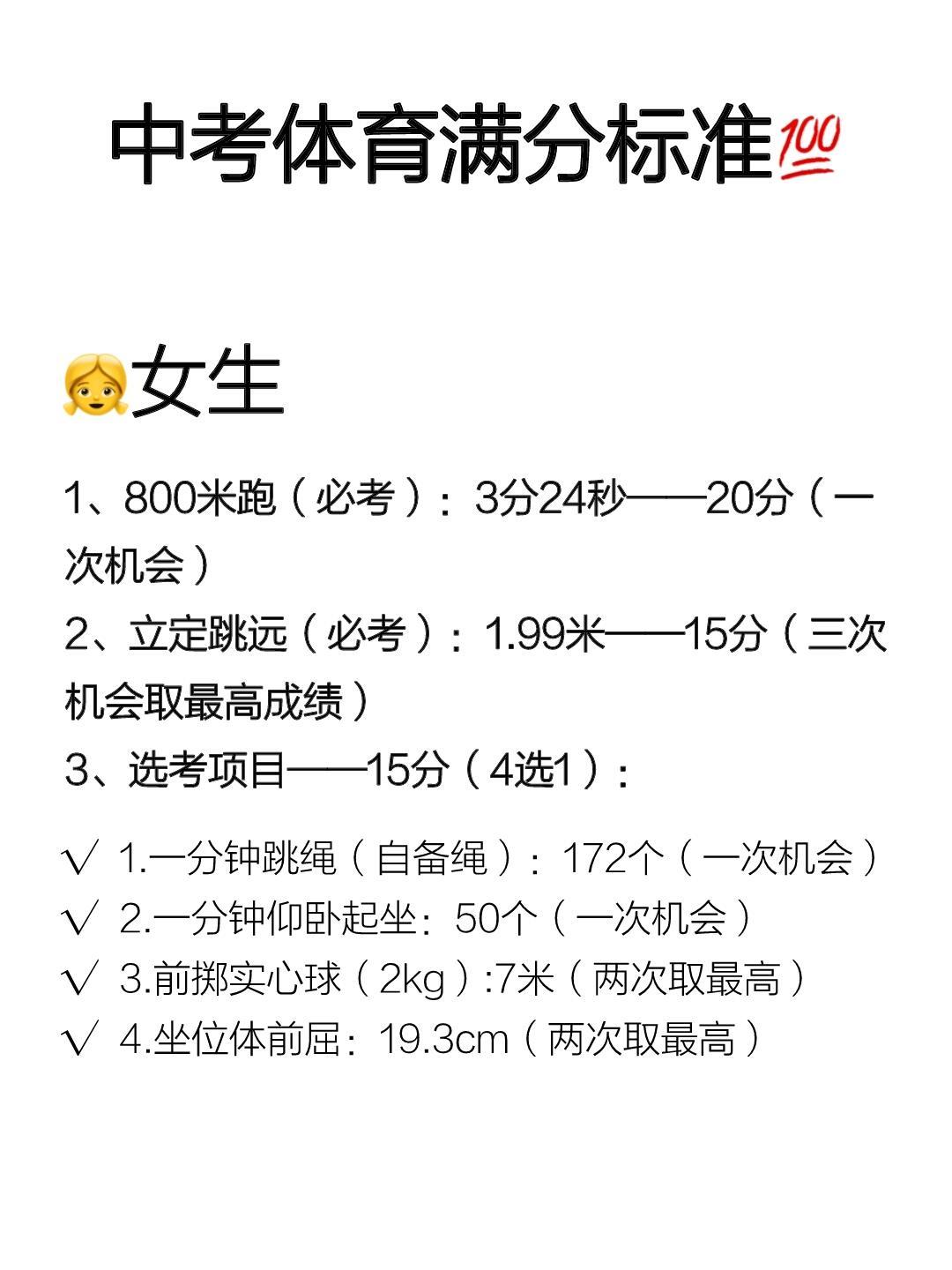 中考体育合格分数标准，至少多少分才算及格？