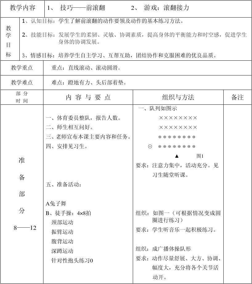 翻滚的鼠宝宝体育教案
